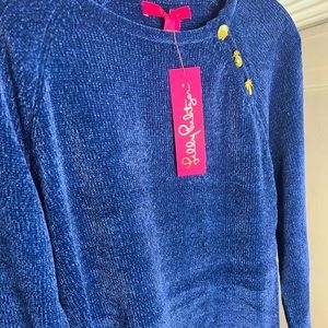 NWT Lilly Pulitzer Pippin Sweater Low Tide Navy